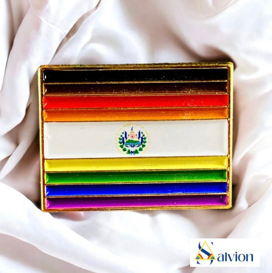 Salvadoran pride flag pin