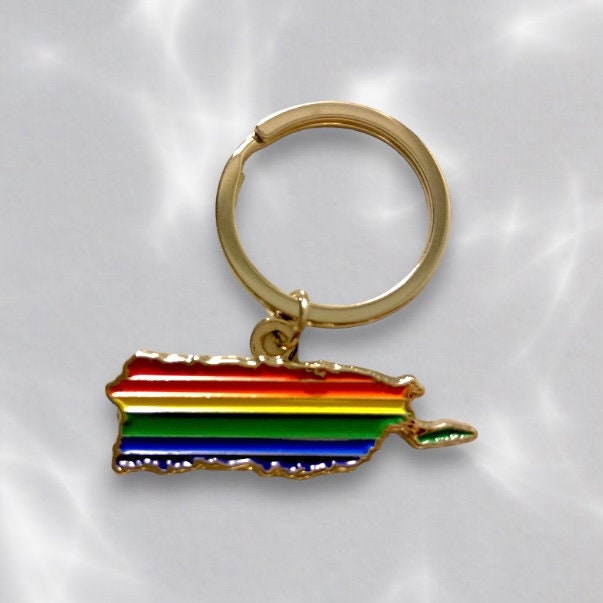 Puerto Rican Pride Keychain