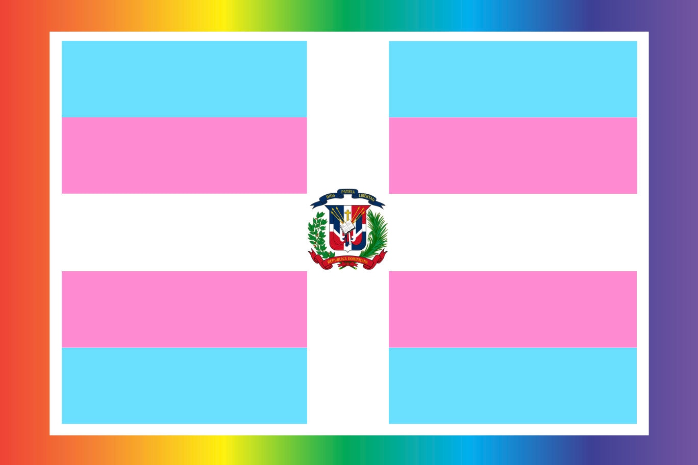 Dominican Rep. Trans Flag