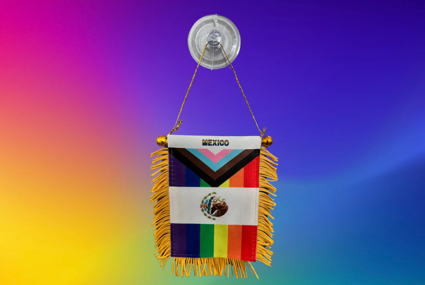 Mexican Hanging Pride Flag