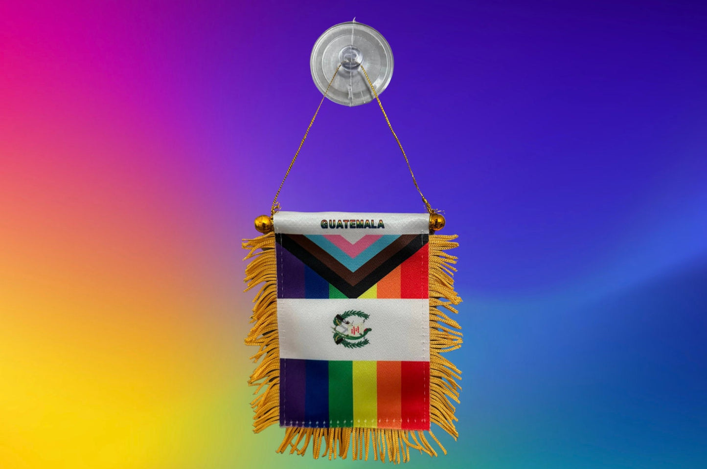Guatemalan Hanging Pride Flag