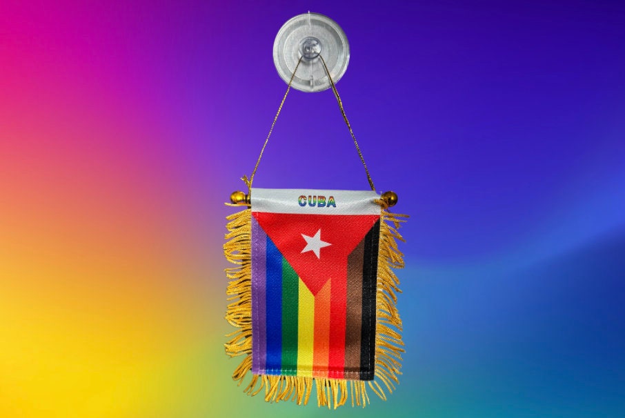 Cuban Hanging Pride Flag
