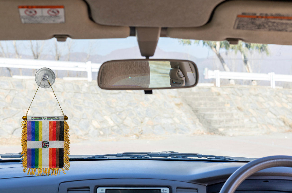 Dominican Republic Hanging Pride Flag