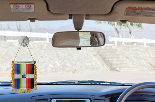 Dominican Republic Hanging Pride Flag