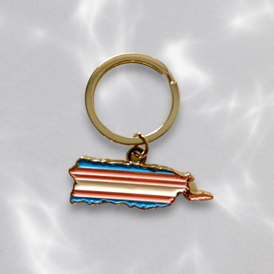 Puerto Rican Trans Keychain