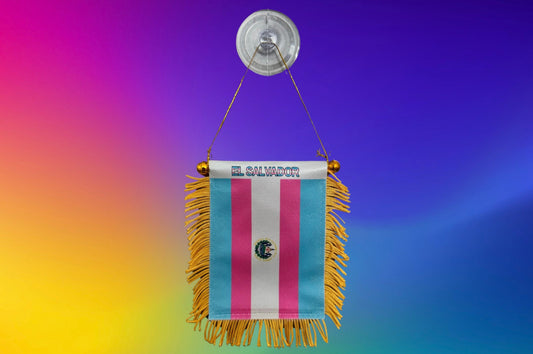 El Salvador Hanging Trans Flag