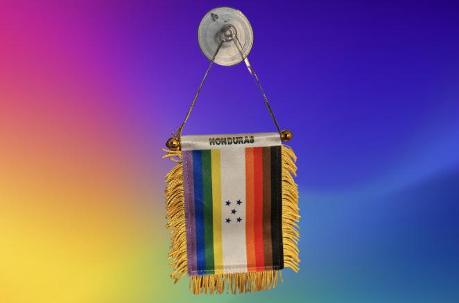 Honduran Hanging Pride Flag